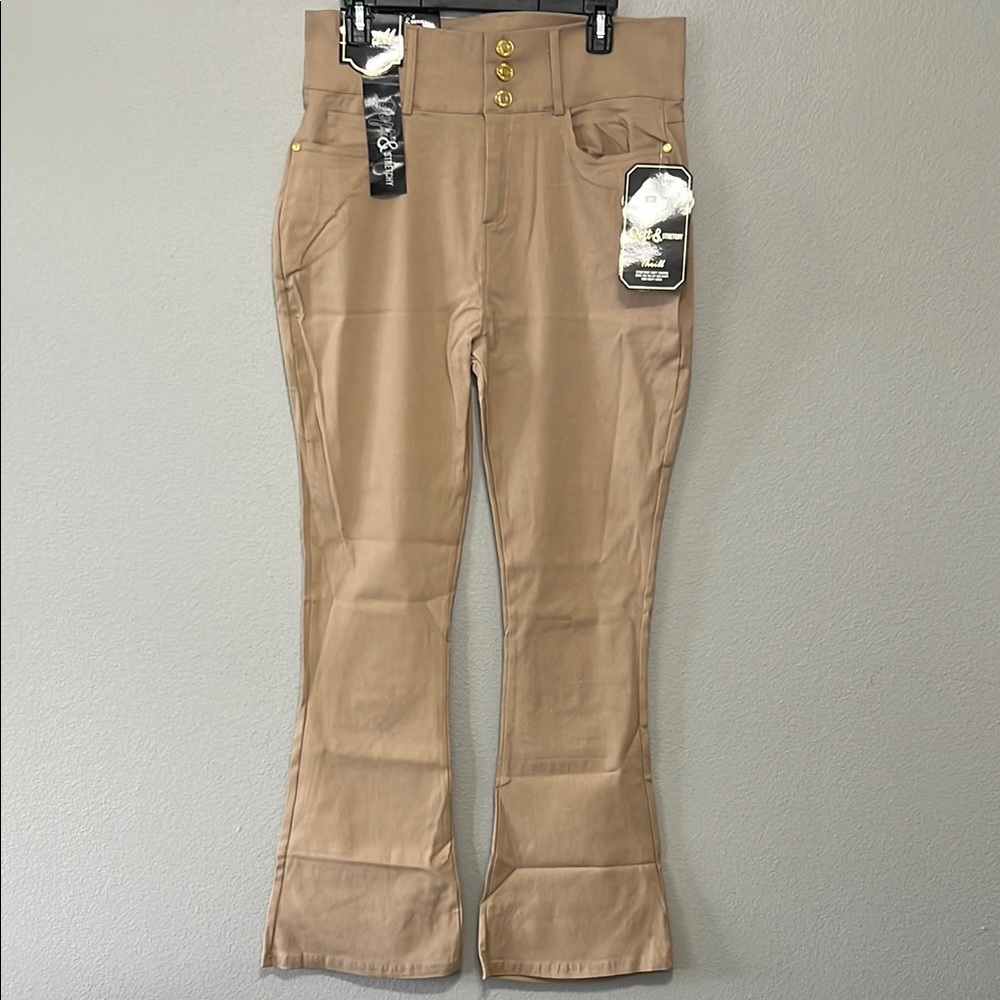Tan Flare Wide Leg‎ Jeans